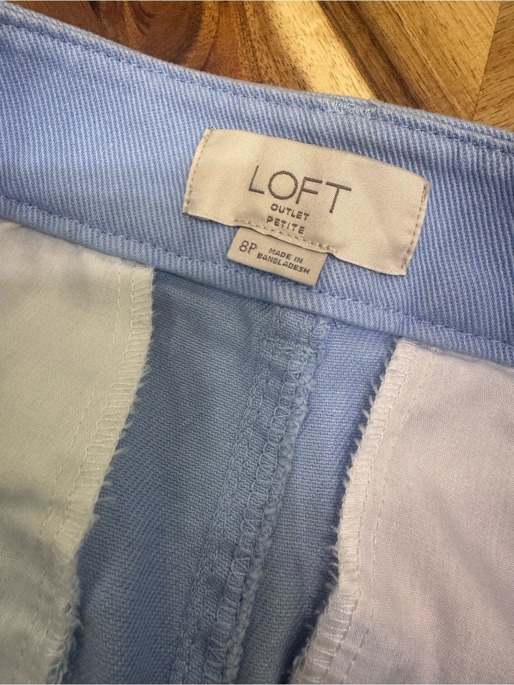 LOFT Palmer Light Blue Wide Leg Pants - Picture 3 of 5